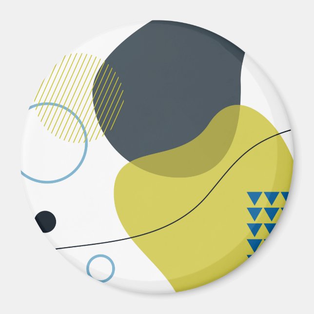 Imán Moderno, memphis, fresco, único, moderno ilustraci (Frente)