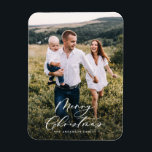 Imán Moderno mínimo 1 Navidad de fotografía guión elega<br><div class="desc">Magnet de Navidades de escritura mínima moderna.</div>