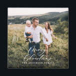 Imán Moderno mínimo 1 Navidad de fotografía guión elega<br><div class="desc">Magnet de Navidades de escritura mínima moderna.</div>