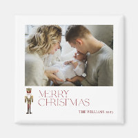 Moderno Nutcracker Merry Christmas Photo Typograph