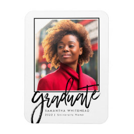 Imán Moderno Photo Grad Invitación 2022 Magnet