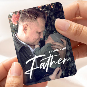 Imán Moderno, simple para papá, te amo, foto del Día de