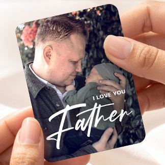 Imán Moderno, simple para papá, te amo, foto del Día de