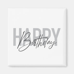 Imán Moderno, simple, urbano, fresco Feliz Cumpleaños