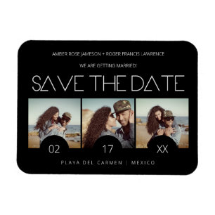 Imán Moderno Sript Elegante Romántico Tres Fotos Compro