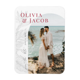 Imán Moderno Tropical Save the Date Magnet