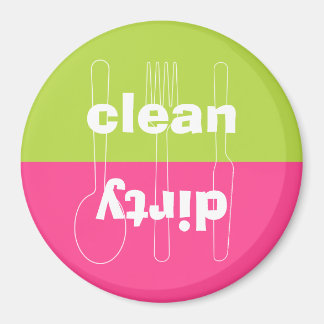 Imán Moderno utensil sucio preppy lavavajillas rosado