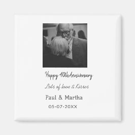 Imán Moderno y feliz 40º aniversario añadir foto de fec