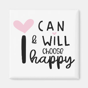 Imán Moderno y lindo Mínimo que puedo y escogeré feliz