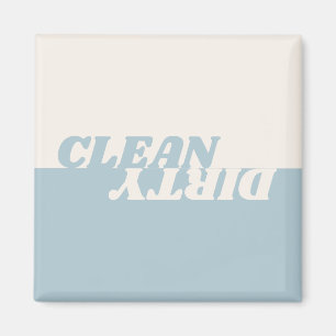 Imán Moderno y polvoriento beige azul limpio lavavajill