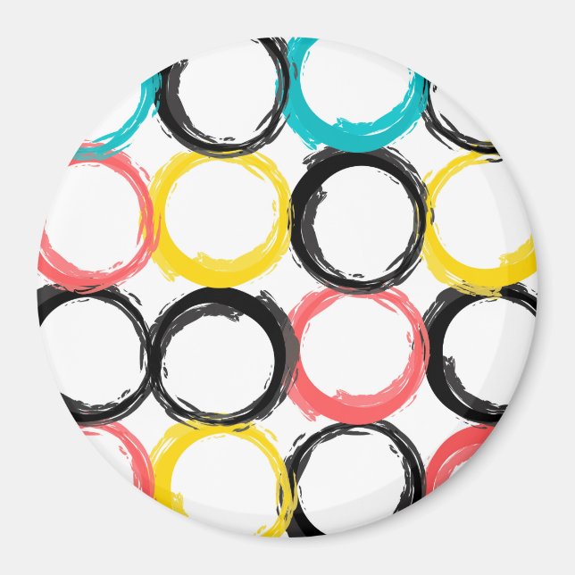 Imán Modernos, coloridos, frescos, únicos, modernos cír (Frente)