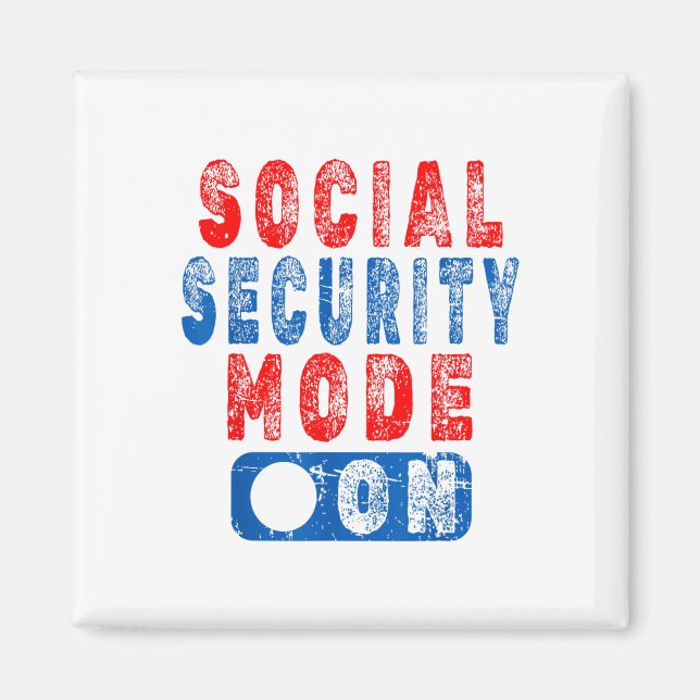 Imán Modo de seguridad social activado - Humor ciudadan (Frente)