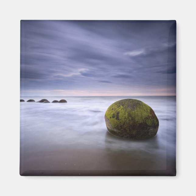 Imán Moeraki Boulders Sunrise Seascape (Frente)