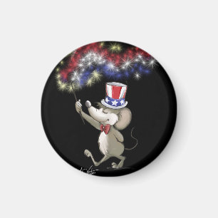 Imán Moe's Happy 4th Of July Night Celebration Magnet