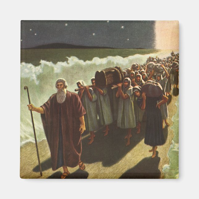 Imán Moisés cruzando el Mar Rojo, Religión Vintage (Frente)