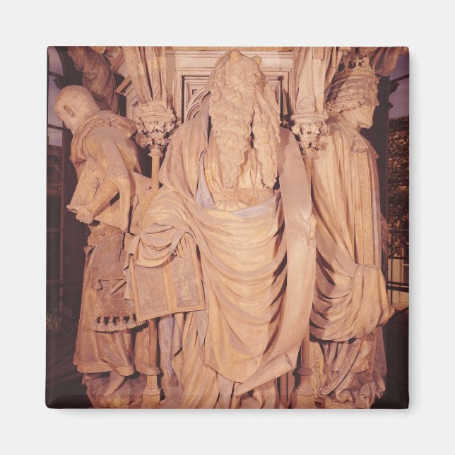 Imán Moisés, detalle del pedestal hexagonal (Frente)