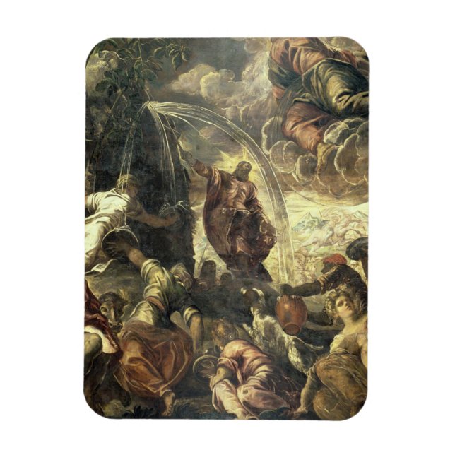 Imán Moisés golpeando el agua desde la roca, 1575 (Vertical)