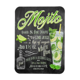 Imán Mojito Cocktail Chalkboard Receta