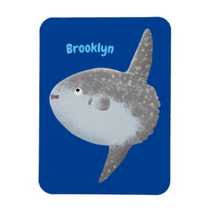 Imán Mola mola de pez luna oceánica lindo personalizado