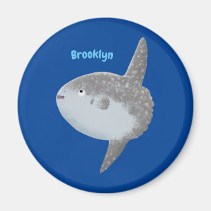 Imán Mola mola de pez luna oceánica lindo personalizado