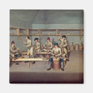 Imán Moldeando las gotas de polvo