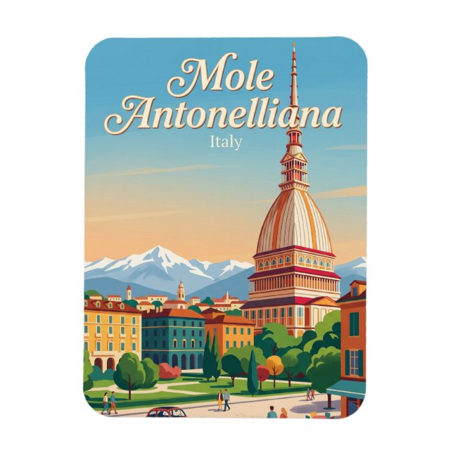 Imán Mole Antonelliana Italia (Vertical)