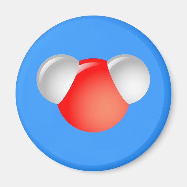 Imán Molécula de agua H2O (Frente)