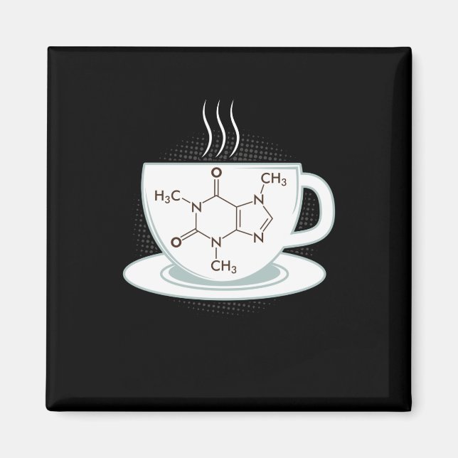 Imán Molécula de cafeína química (Frente)