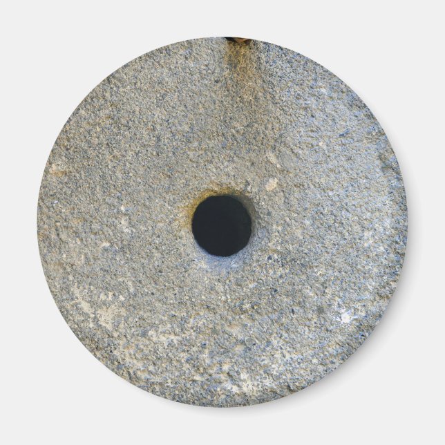 Imán molino de molino de piedra harina trigo cereal gri (Frente)