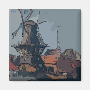 Imán Molino de viento holandés antiguo