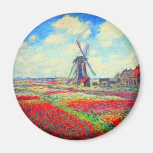 Imán Molino de viento Monet Tulips