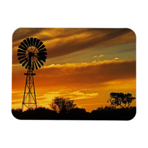 Imán Molino de viento y atardecer, William Creek, Oodna