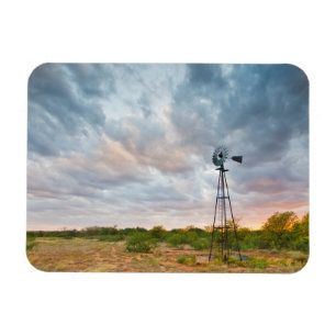 Imán Molino de viento y nubes en la puesta del sol