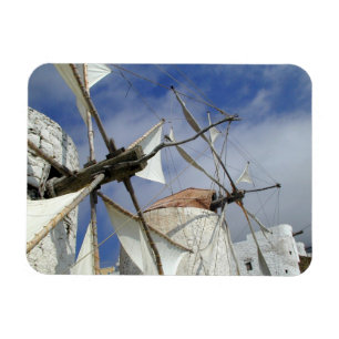 Imán Molinoes de viento viejos Olympos Karpathos,