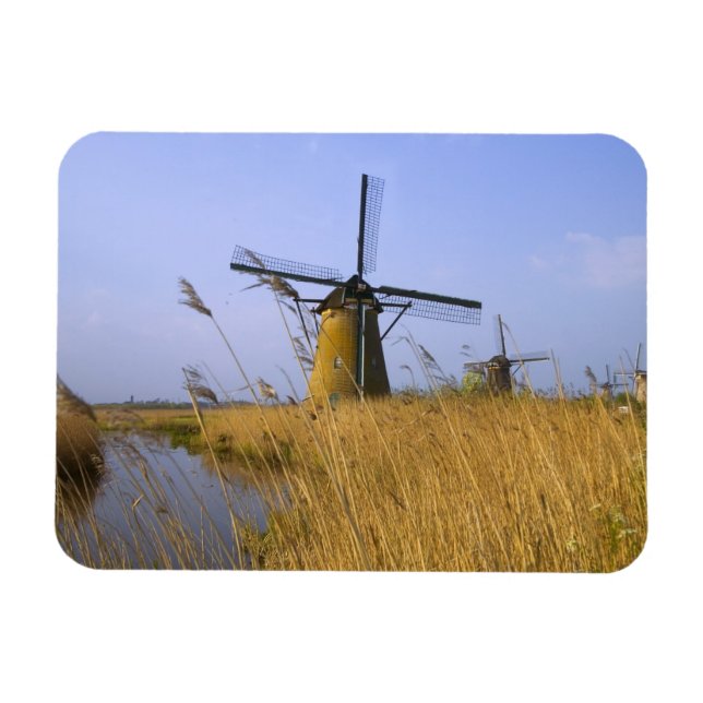 Imán Molinos de viento a lo largo del canal de Kinderdi (Horizontal)