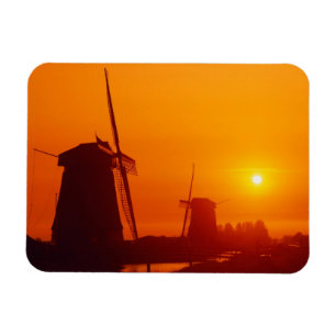 Imán Molinos de viento al atardecer, Schermerhorn, País