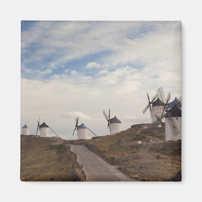 Imán Molinos de viento antiguos de La Mancha, Consuegra (Frente)
