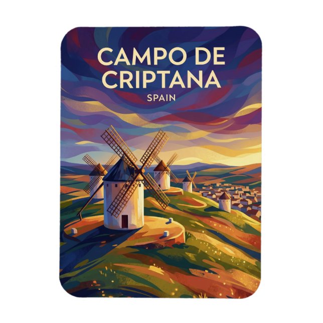 Imán Molinos de viento de Campo de Criptana España (Vertical)