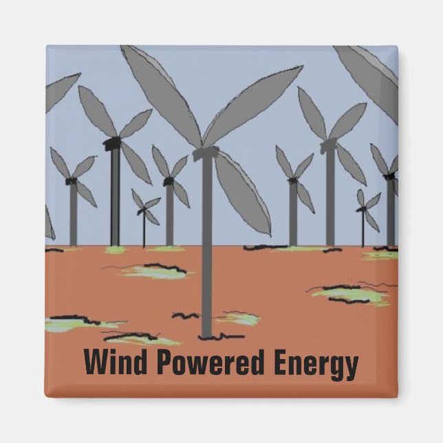 Imán Molinos de viento impulsados por el viento (Frente)