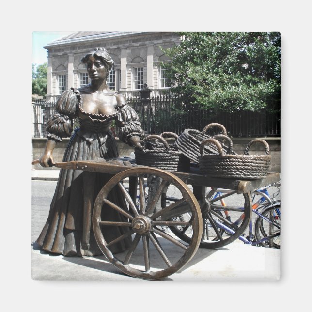 Imán Molly Malone y Wheelbarrow Ireland (Frente)