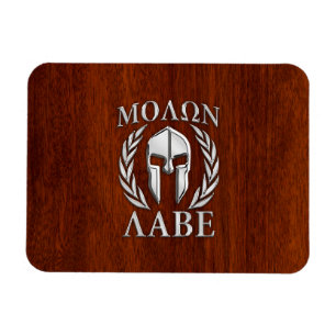 Imán Molon Labe Guerrero Espartano Laureando Impresión