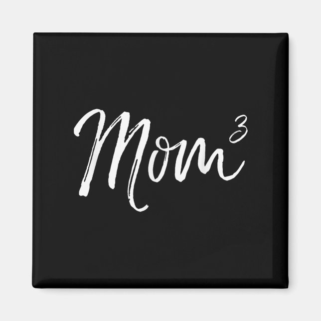 Imán Mom Cubed Triplet Mom Of 3 Third Child Announcemen (Frente)