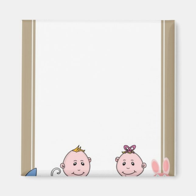 Imán MOM DAD PADRE DE Baby Shower (Frente)