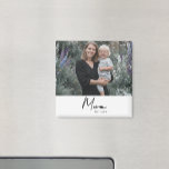 Imán Mom Established Photo Gift<br><div class="desc">Celebrate the year she officially became a Mom with this stylish and thoughtful magnet. Featuring a modern, clean design, the word "Mom" is boldly displayed with "Est." followed by the customizable year. Your favorite mom photo completes the design in a large format that takes center stage. It's the perfect gift...</div>