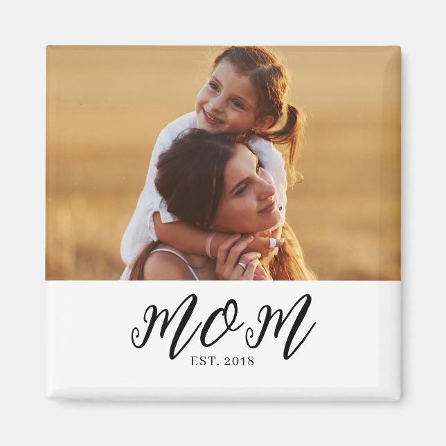 Imán Mom Established Photo Gift Magnet (Frente)