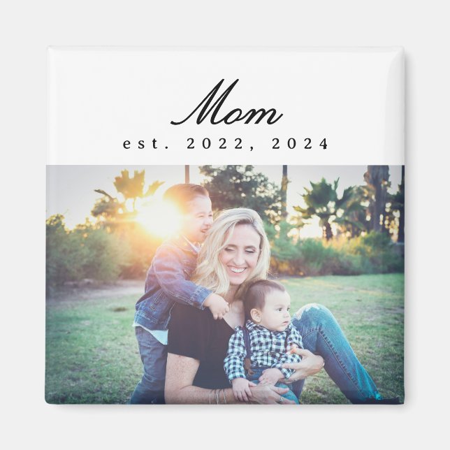 Imán Mom Established Photo Gift Magnet (Frente)