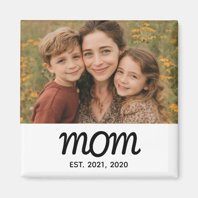 Imán Mom Established Photo Gift Magnet (Frente)