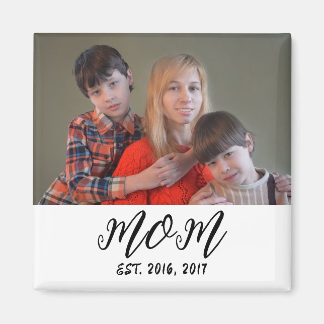 Imán Mom Established Photo Gift Magnet (Frente)