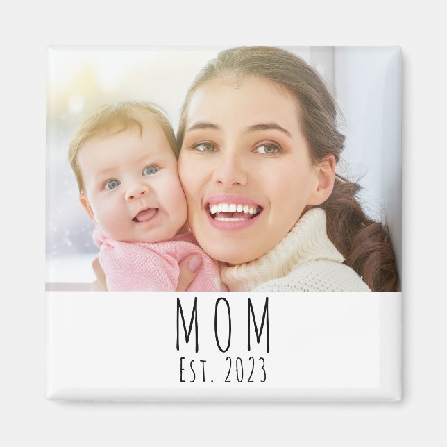 Imán Mom Established Photo Gift Magnet (Frente)