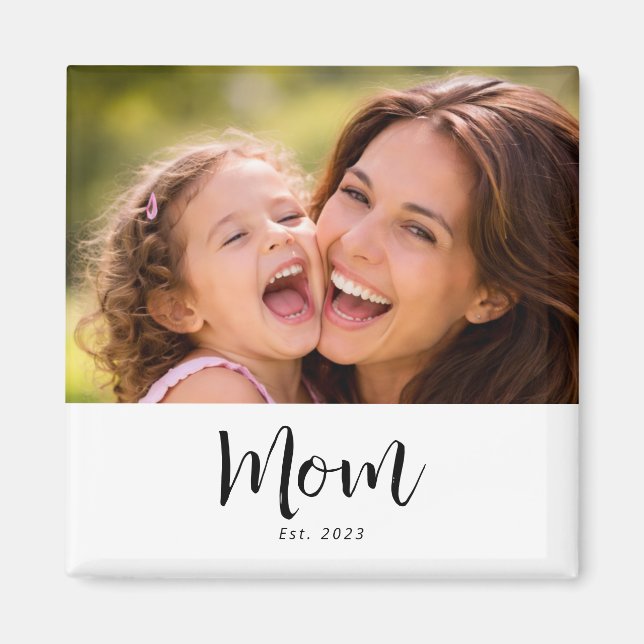 Imán Mom Established Photo Gift Magnet (Frente)